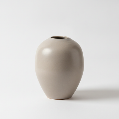 Hand-glazed matte stoneware vase